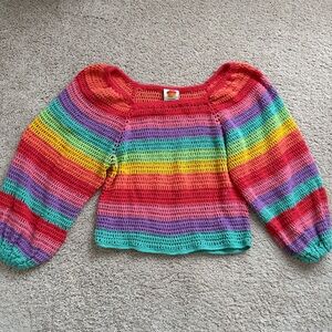 Farm Rio Multicolored Crochet Blouse
